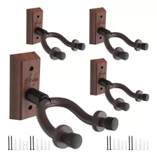 Soporte De Pared Guitarra, Paquete De 4 Unidades De Nog...