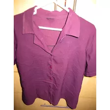 Blusa Morada Tipo Saco Corto Usado Talla L