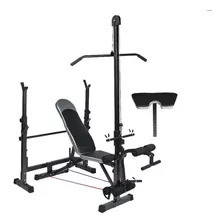 Banca Pecho Fit Con Predicador + Racks Squat + Polea Pesas