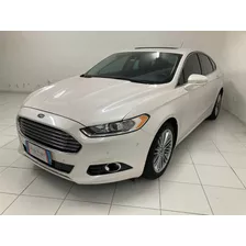 Ford Fusion Titanium 2.0 Awd 2013 Branco Com Teto 15000km