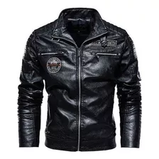 Chaqueta De Moto De Cuero Térmico Para Hombre