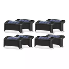 8pcs Luz Solar Led Escalera Escalera Luz Luz De Jardín Luz D