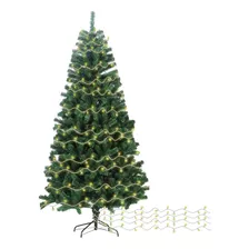 Arbol Navidad 210cm + Luces Navideñas 450 Led Luz Cálida