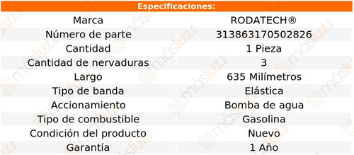 1- Banda Accesorios B/agua Tribute 3.0lv6 2001/2005 Rodatech Foto 2