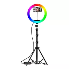 Aro De Luz Rgb Led Flash 30cm Fotografía Selfie + Trípode