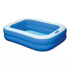 Piscina Inflável Retangular Azul 302 Litros Pvc Vg+