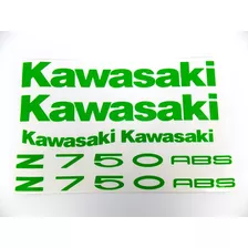 Kit Adesivo Compatível Com Kawasaki Z750 Abs Verde Kawasaki
