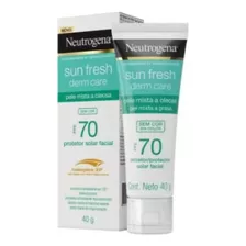 Protetor Solar Facial Sun Fresh Neutrogena Sem Cor Fps70 40g