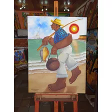 Quadro - O Pescador - Artista Edinaldo Gonzaga