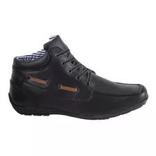 Bota Hombre Casual Mirage 1011 Color Negro De Moda