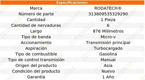 (1) Banda Accesorios Micro-v T/principal Gle400 3.0lv6 16/17 Foto 2