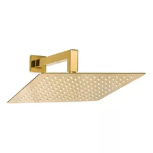 Chuveiro De Luxo 30/30cm Dourado Brilhoso Banheiro Ducha