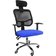 Silla Oficina Sillon Ejecutivo Reclinable Ergonomico Ajusta Color Azul