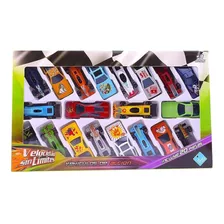 Autos De Metal X 20 Tipo Hotwheels, Velocidad Sin Limites Color Multicolor Personaje Auto