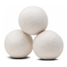 3 Dryer Ball De Lã Para Lavar E Secar Roupa Remover Pelinhos