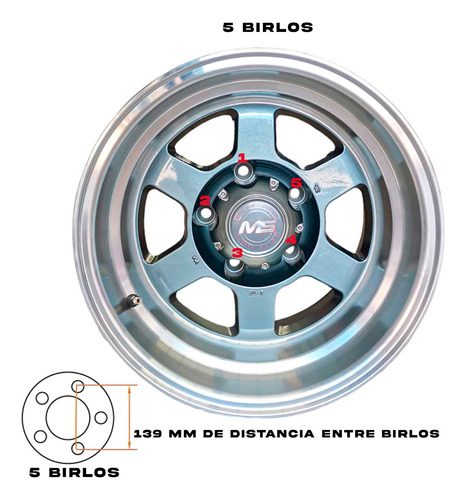 Rines 15  | Para Ford F150 - 15x10 5x139 Rines Anchos | 2pzs Foto 5