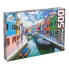 Quebra Cabeça Puzzle Canal De Burano 500 Peças Grow 