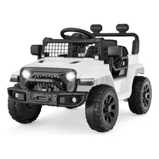 Jeep Montable 6v Control Remoto Luz Sonido Blanco 3-5 Años Color Blanco 6v