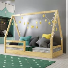 Mini Cama Montessoriana Dudu Rodmóveis Natural Hi