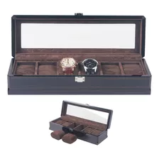 Caja Estuche Exhibidor Para 6 Relojes / Joyas Elegante