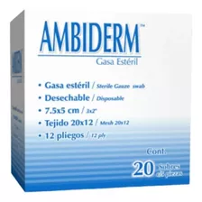 Gasa Estéril Ambiderm 7.5 X5 Cms 20 Sobres 5 C/u 100pz