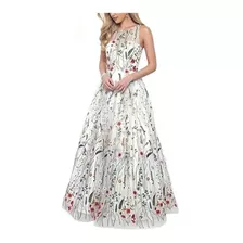 Vestido De Noche Elegante Y Romántico Con Estampado De Flore