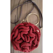 Bolsa Feminina Flor De Crochê