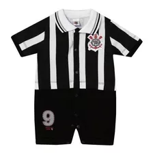 Macacão Bebê Corinthians Uniforme Campo Oficial