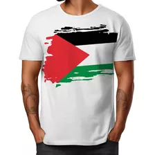 Camiseta Bandeira Palestina Salve Guerra Arabe Cisjordânia