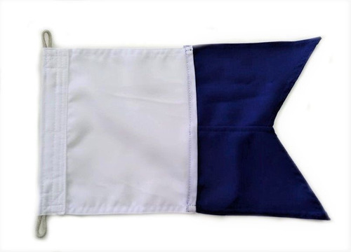 Bandeira Náutica Alfa - Sinalização Marítima - Tam 22x33cm