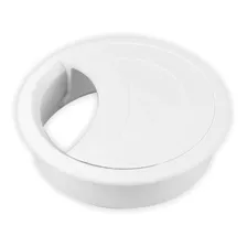 Passa Fio Plástico Para Móveis Branco 60 Mm Para Tampo 18 Mm