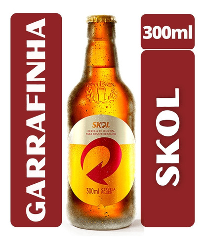 Cerveja Skol Garrafinha 300ml Com Vasilhame