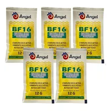 Kit Com 5 Sachês Fermento Levedura Angel Bf16 Lager - 12g