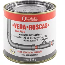 2x Veda Rosca Líquido Quimatic Com Teflon Ptfe 310g