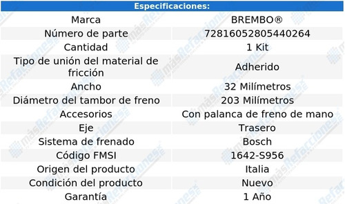 Zapatas Traseras Smart Fortwo 2005-2016 Brembo Foto 3