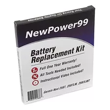 Kit De Batería De Repuesto Para Garmin Nuvi 2597lmt Con Inst