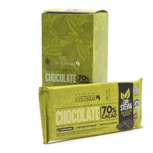 Barra De Chocolate 70% S/azúcar Con Stevia (caja X 10 U.)