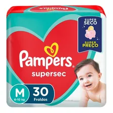 Fraldas Pampers Supersec M 30 Unidades