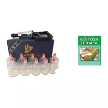 Kit Ventosa Para Acupuntura Com 10 Copos + Livro E Brinde