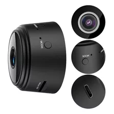 Camera Mini Magnetica Aplicativo Visão Noturna Cor Preto