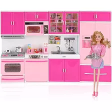 Mini Juego De Lujo My Modern Kitchen Con Muñeca | Pink Kitch
