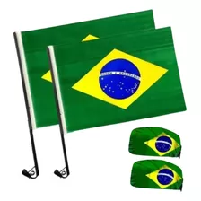 Bandeira Do Brasil Para Vidro Do Carro Kit Capa Retrovisor