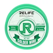 Rollo De Soldadura Estaño Relife 35g 0.3mm Sn65 - Pb35