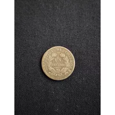 Moneda Chile Un Décimo 1894 Plata. J