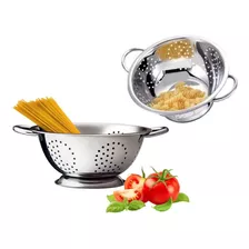 Escorredor De Massas Macarrão Alimentos Em Aço Inox 24cm