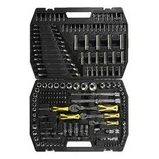 Juego Set Caja De Tubos Herramientas 216 Pzas Crossmaster Color Negro