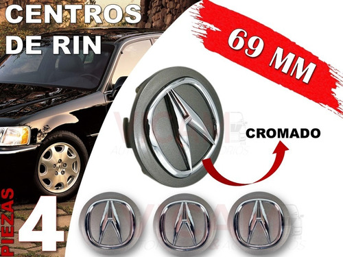 Kit De 4 Copas De Centros De Rin Acura 69 Mm Foto 10