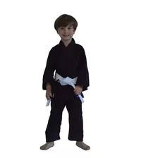 Kimono Jiu Jitsu Combate Preto Torah Infantil C/ Faixa Bco