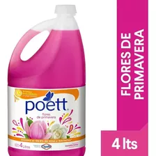 Limpiador Liquido Piso Desinfectante Poet 4 L Multiuso Flor