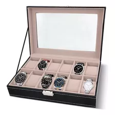 Estuche Para Relojes Exhibidor Con Almohadillas 12 Espacios